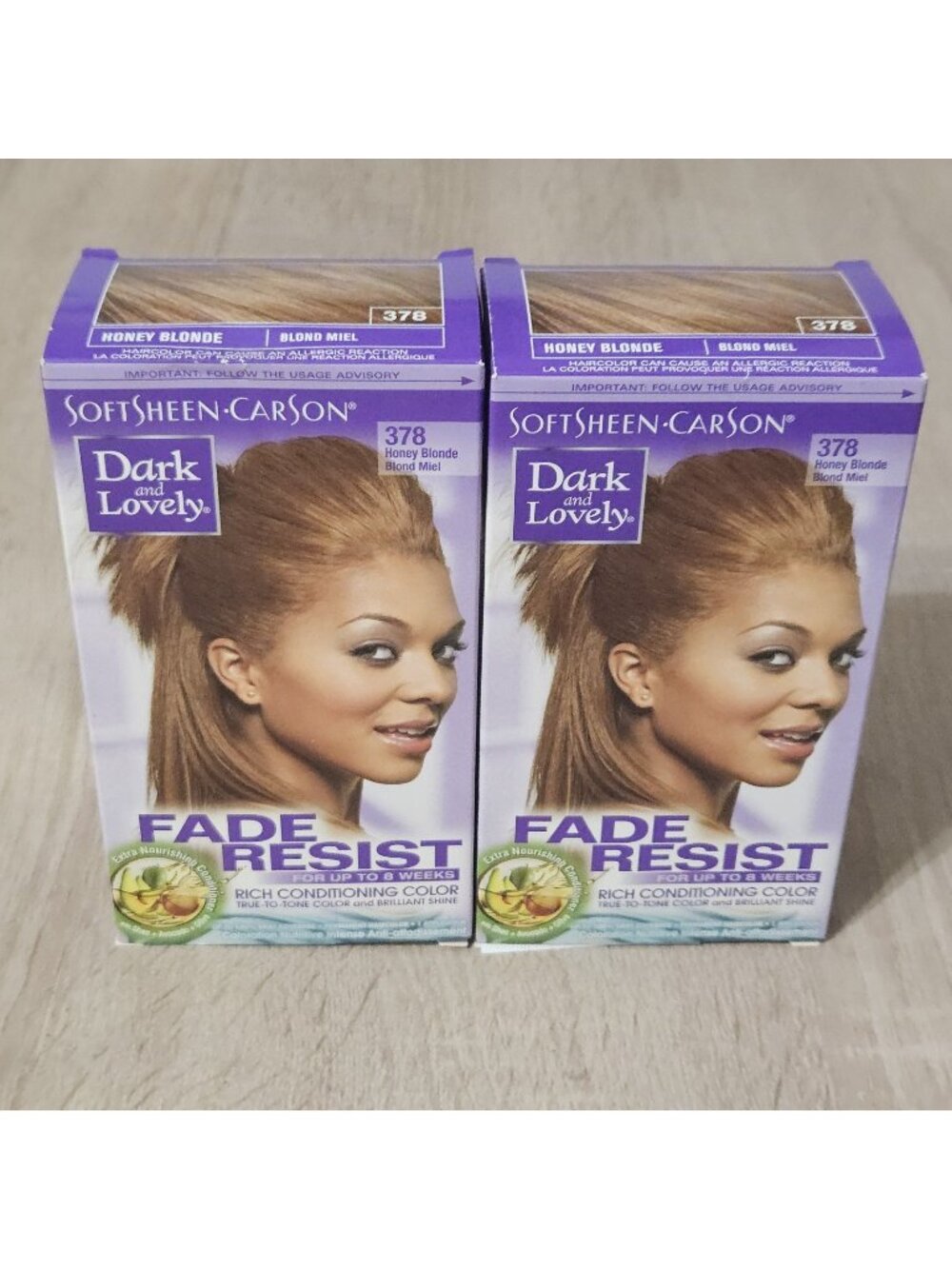 2 Soft Sheen Carson Dark And Lovely Fade Resist Hair Color 378 Honey Blonde